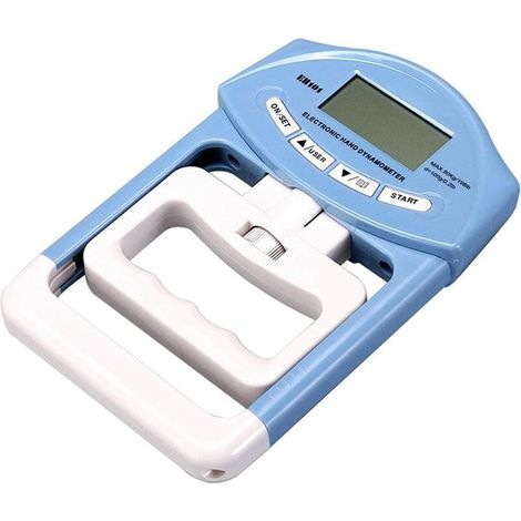 Dynamomètre numérique portable pour la force de préhension, testeur de force de préhension réglable, outil d'amélioration de la force de préhension pour les sports à domicile et en extérieur, bleu (1/5)