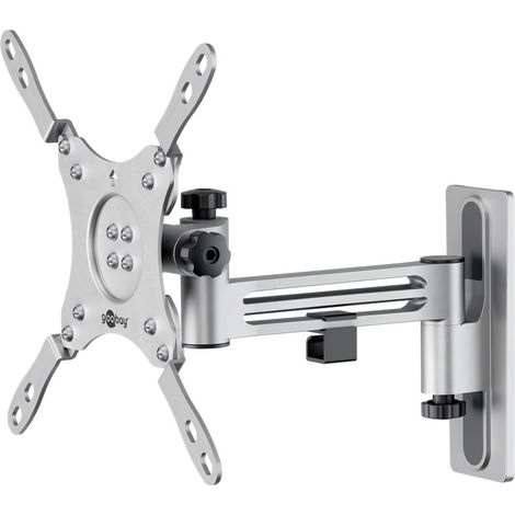 Soporte de pared para tv caravan fullmotion (m), plateado, soporte para televisores de 13 a 43 pulgadas (33 – 109 cm), máx. 15 kg, totalmente móvil: giratorio, inclinable, extensible hasta 23,6 cm.