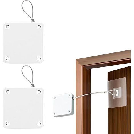 Set mit 2 automatischen Türschließern, kein Bohren erforderlich, mit 1000 g Zugschnur, für Schlafzimmertüren, Gartentore und Innentüren (1/5)