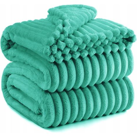 Coperta soffice Aura - Smeraldo 200x220 cm Morbida, calda e accogliente (1/2)