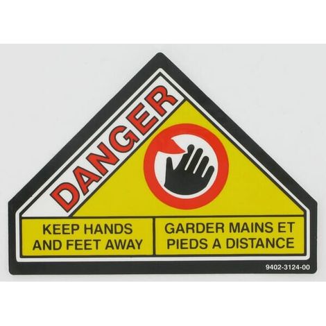 Aufkleber Danger STIGA 9402-3124-00 9402312400 9402 3124 00