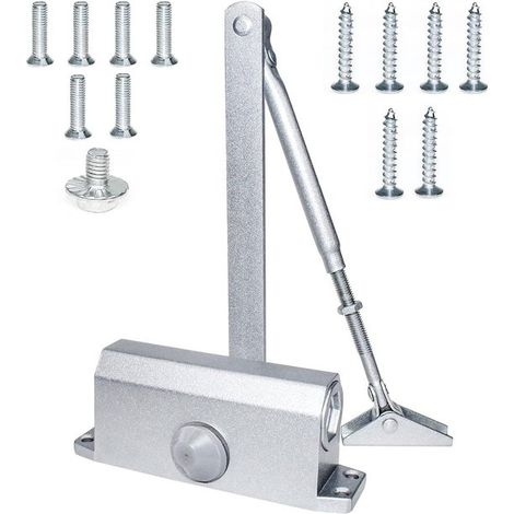 Chiudiporta idraulico automatico - chiudiporta regolabile con braccio a bussola - ideale per casa, negozio o ufficio - porte fino a . (1/5)