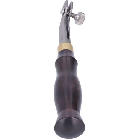 Lisseur de bord en acier, prise ergonomique confortable, réglable 1,5 mm, outil durable de précision pour cuir, finition soignée, usage professionnel. (1/5)