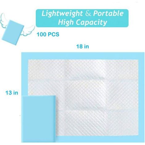 Lot de 100 alèses jetables pour table à langer, pour bébé, respirantes, imperméables, anti-fuite, à absorption rapide, 33 x 45 cm (1/4)