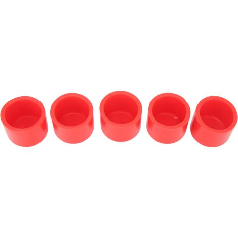 Lot de 5 bouchons en silicone pour tuyau d'aspirateur de 32 mm, universels, flexibles, étanches et résistants à la chaleur, pour voiture (rouge). (1/5)