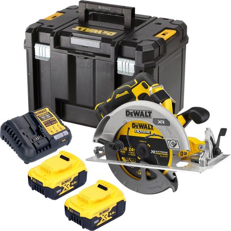 Sierra circular sin cable DeWalt DCS 573 P2T 18 V 190 x 30 mm sin escobillas + 2x batería recargable 5,0 Ah + cargador + TSTAK (1/5)