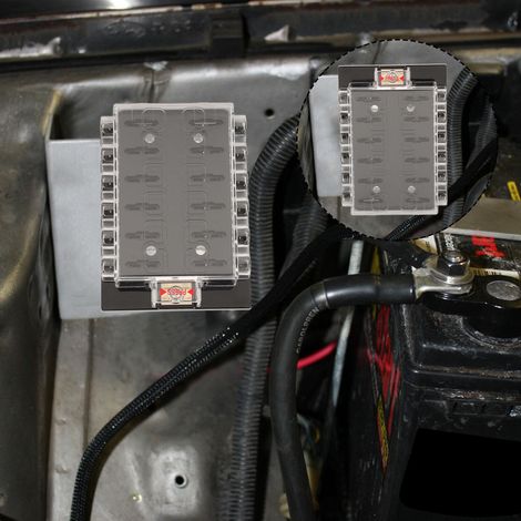Boîtier étanche ATC/ATO pour fusibles à lames automobiles 12-36 V CC, adapté aux voitures, bateaux, camping-cars, remorques, camions, fourgonnettes, 12 voies (1/5)