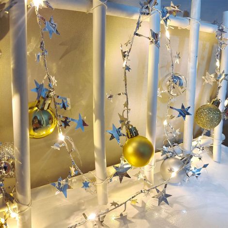 Guirlande Lumineuse De Noël - 40 Ampoules Multicolores - 200 Cm - Pour Arbre De Noël Fenêtre Jardin Terrasse Intérieur Extérieur - 1 Pièce (1/5)
