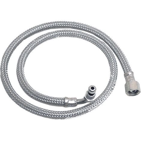Tubo flessibile per bruciatori a gasolio con curva fles.x bruc. gasolio 1/4"f curvo-3/8"f l. 1000 mm