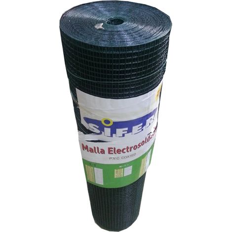 Sifer Treillis Électrosoudé 13x13x1,01 Plastifié Vert 10 Mètres