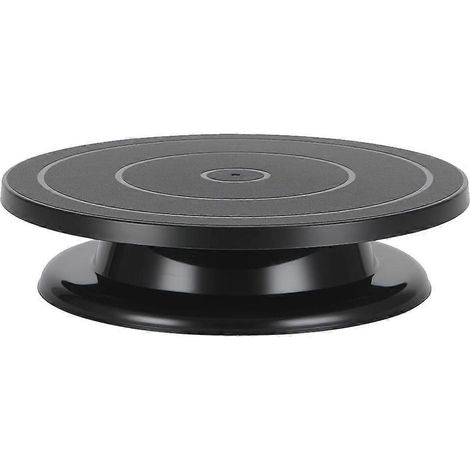 Plateau tournant de 28 cm pour gâteaux – Plateau tournant léger laqué noir pour la décoration et la présentation – JBMEDIA (1/4)