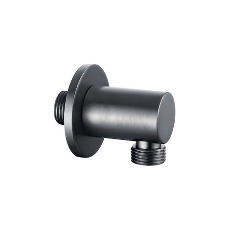 FugaFlow Eccelente Coude de raccordement mural Sobrado - rosace ronde - Gunmetal PVD brossé (1/3)
