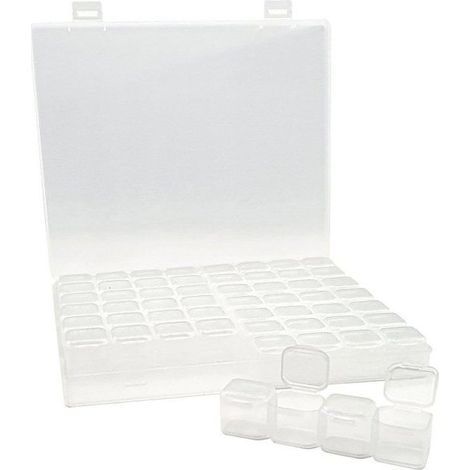 MégaCréa DIY - Boite rangement diamond painting 56 cases 21 cm
