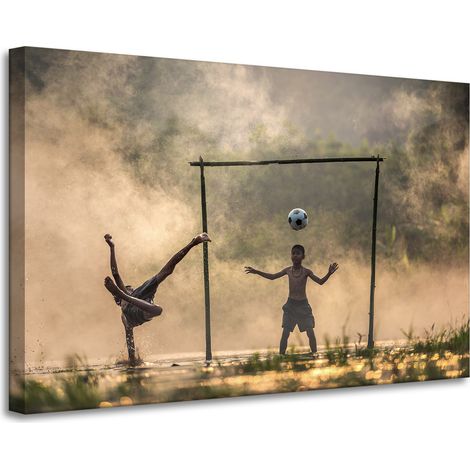 Lienzo impreso Fútbol juvenil 90x60 cm