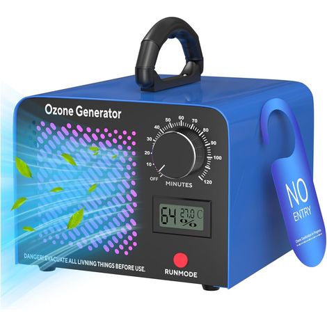 1 Générateur d'ozone, Minuterie 120min, Céramique, 300㎡, Garage