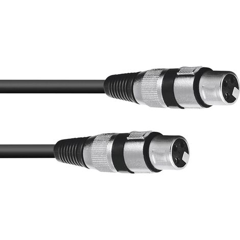 Omnitronic 3022075C XLR Câble adaptateur [1x XLR femelle 3 pôles - 1x XLR femelle 3 pôles] 0.15 m noir