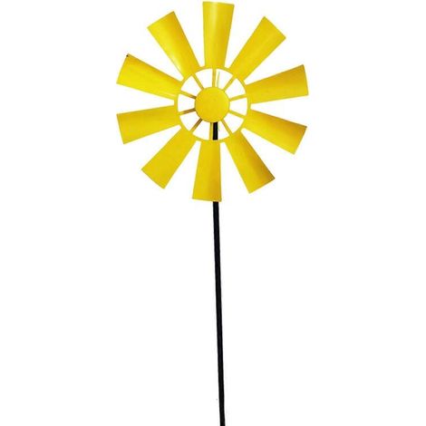 Moulin à vent en fer forgé rotatif, décoration métallique paysagère pour cour extérieure, jardin, pelouse, ornement de girouette. (1/4)