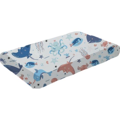 Children's Bed Sheet Dinosaur Design 140 x 70 cm Jersey 100% Soft Cotton Baby Mattress Protector with Mattress Height up to 15 cm (1/5)