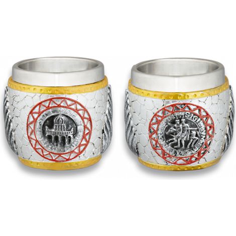 Tole10 Imperial Sigilum Militum Xpisti Schnapsglas, Größe 6 cm, Aluminium innen