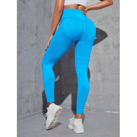 3D-Kompressionsleggings gegen Cellulite, Anti-Cellulite-Leggings für Damen, formen Sie Ihre Silhouette mühelos neu – Himmelblau (1/5)