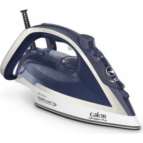 Calor – Fer à repasser vapeur 2800W 50g/min – Débit pressing 260g/min – Semelle Durilium Airglide – Mode éco pour économies d'énergie