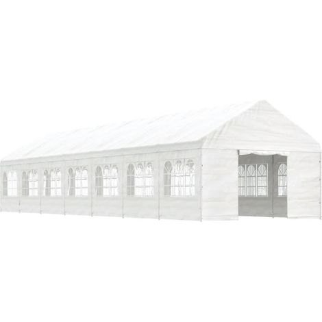 Maison Exclusive - Gazebo con Tetto Bianco 15,61x4,08x3,22 m in Polietilene