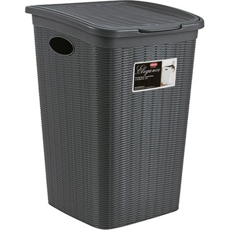 Cesto cestino cesta multiuso portaoggetti porta biancheria panni salvaspazio per casa bagno in plastica - MISURA: BASE - colorigenerali: GRIGIO