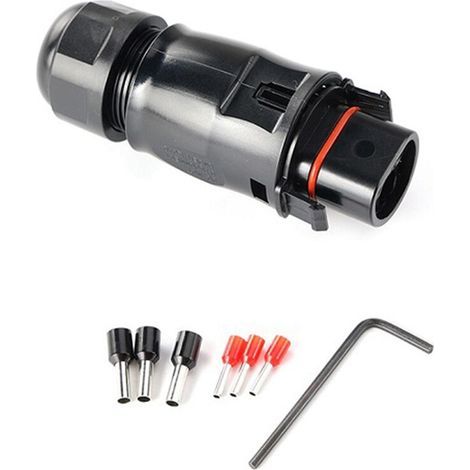 Prise de Connecteur Solaire PV éTanche IP68 4000 V 40 A pour Kit de Protection ParallèLe de Panneau de SystèMe Solaire PhotovoltaQue LY01-Male (1/2)