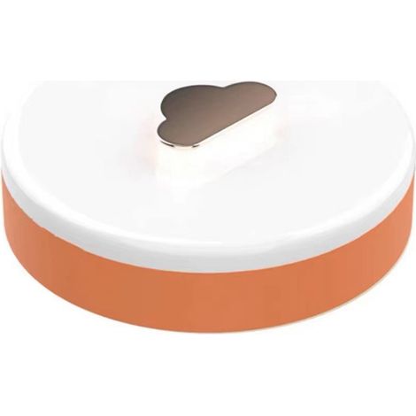 Moule à glaçons 22 cavités en silicone alimentaire avec couvercle, facile à démouler, pour congélateur, orange et blanc (1/5)