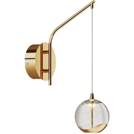 LED Wandleuchte, Wandlampe Innen "Hayley" aus Glas für Wohnzimmer & Esszimmer von Lucande (1/5)