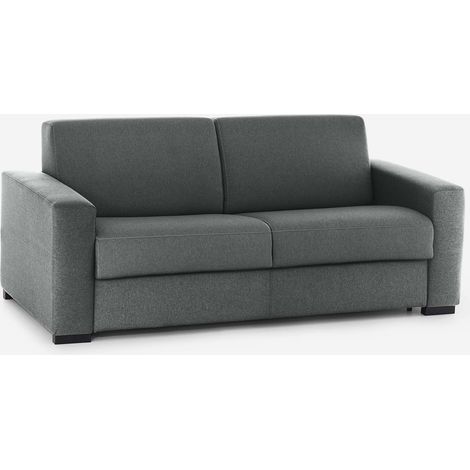 Divano letto 2 posti matrimoniale materasso in memory foam Bormio 140 - Grigio