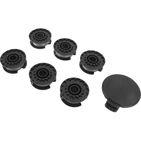 Bobines de fil de nylon pour coupe-bordures - Accessoires de rechange pour coupe-bordures électriques (6 bobines et 1 capuchon inclus) - Compatible avec les coupe-bordures électriques F016800569 (1/5)