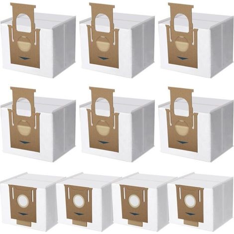 10 Staubsaugerbeutel, kompatibel mit ECOVACS DEEBOT N8+, N8 Pro, N8 Pro+, T8, T8+, T8 AIVI, T8 AIVI+, T8MAX, T8Power, T9, T9+, DX93, DDX96, Ersatzfilterbeutel-Zubehör (1/4)