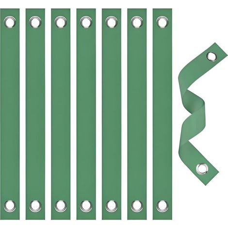 Attaches pour tuteurs d'arbres, sangles de support pour jeunes plants en 8 pièces et protection contre les ouragans, attaches vertes pour redresser les arbres.