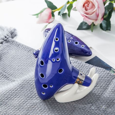 Ocarina Alto en Céramique 12 Trous avec Dragonne, Instrument à Vent pour Débutants et Enfants (1/5)