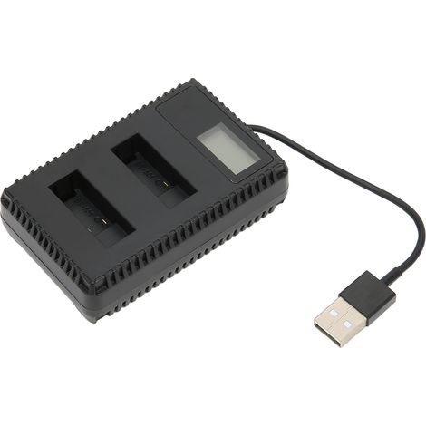 Chargeur de batterie pour appareil photo, double port USB avec écran LCD, compatible batterie AHDBT‑501 (1/5)