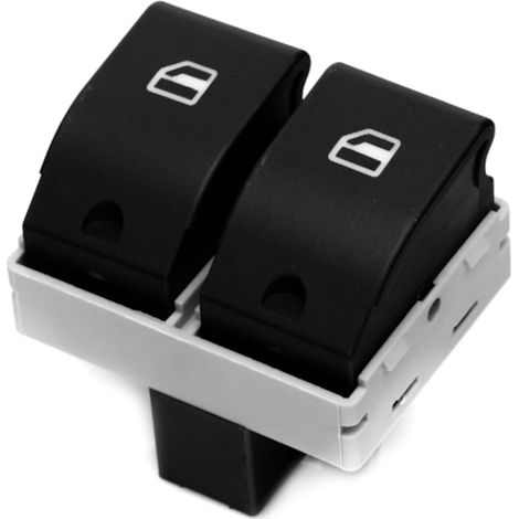 Bouton de commande de lève-vitre double, compatible avec Volkswagen Transporter T5 2003-2015, en plastique noir (1/4)