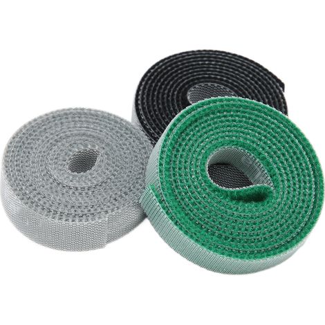 Attaches Câbles Réutilisables Japonaises - Lot de 3 Rouleaux pour Organisation Fils Ordinateur et Électroménager (1/5)