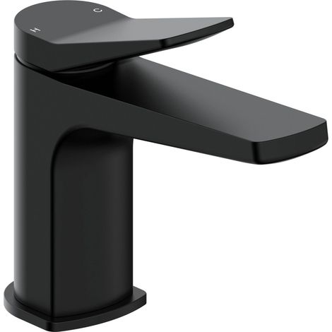 Signature Tilt Basin Mixer Tap with Waste - Matt Black