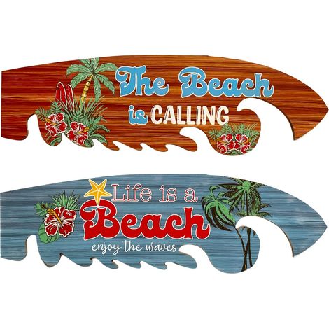 Decorazione da parete tavola da surf 2 unità - Decorazione originale per giardino ed esterno, in stile spiaggia ed estivo