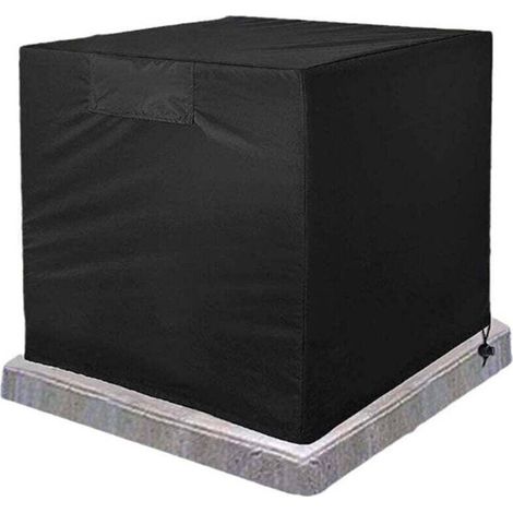 Housse de protection pour unité extérieure de climatiseur, housse de protection contre la poussière et la pluie pour climatiseur extérieur, housse de protection en tissu Oxford 420D (61x61x76cm) (1/4)