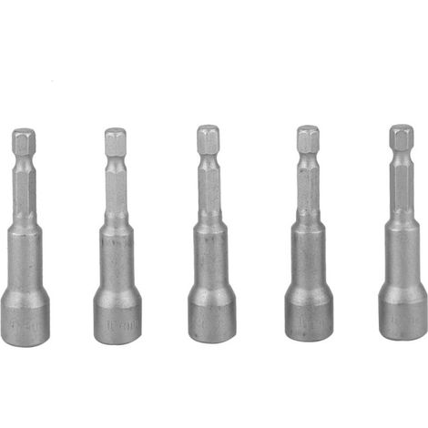 Douilles magnétiques 10mm hexagonales 5 pièces, acier chrome vanadium pour vis à six pans creux et perceuse (1/5)