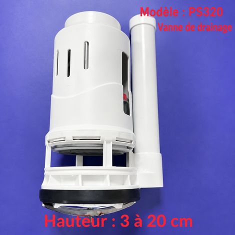 Soupape d'évacuation standard 3 pouces hauteur 20 cm pour réservoir WC 3 20cm réf 1205 210 g – Livraison gratuite