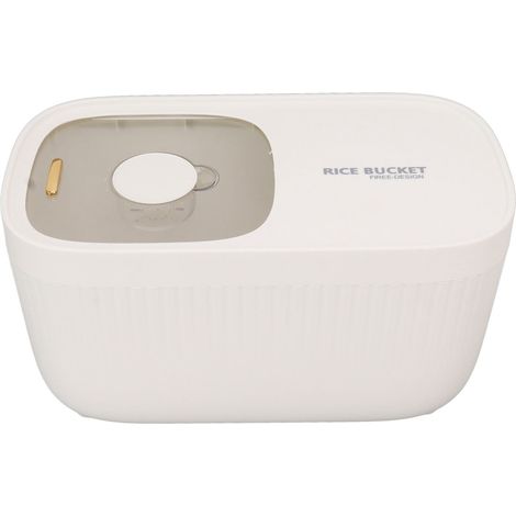 Seau à riz multigrains avec couvercle transparent - Accessoire de cuisine - Blanc nordique clair et luxueux (1/5)