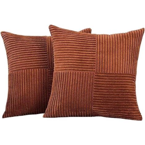Ensemble de 2 housses de coussin,40 x 40 cm,Coussins de canapé en velours côtelé,Housses de coussin décoratives,Convient pour canapés (1/5)