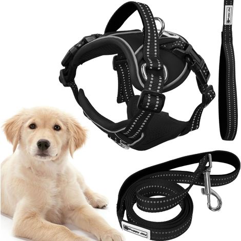 GUINZAGLIO E PETTORINA PER CANE TUTUMI PJ-059 L BLACK
