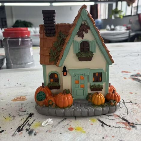 New 2026 Hobby Lobby Fall Decor - Fun Autumn Hallway Decoration, Autumn Pumpkin House - House Night Light, Style A - White - Large