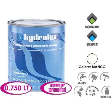 Pozzi Hydrolux 750 ml A mail A base d&39eau blanc brillant pour radiateurs mur de fer en bois satinA acrylique inodore