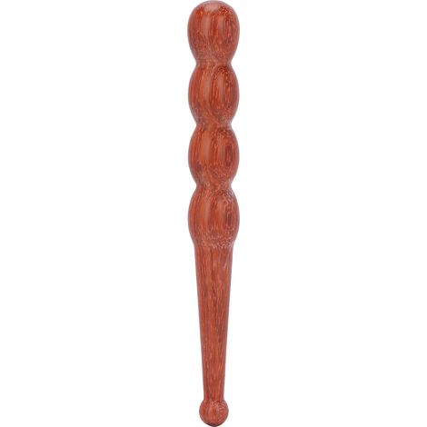 Bâton de massage en bois rouge pour pieds et mains, soulagement des douleurs, réflexologie, utilisation à domicile et en voyage (1/5)