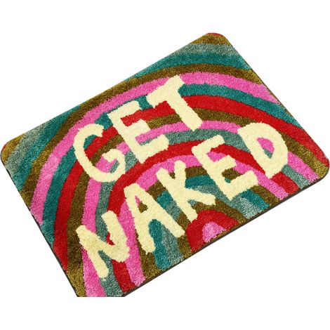 Tapis de porte de salle de bain antidérapant à motifs alphabétiques - coloré - 40 x 60 cm (1/5)